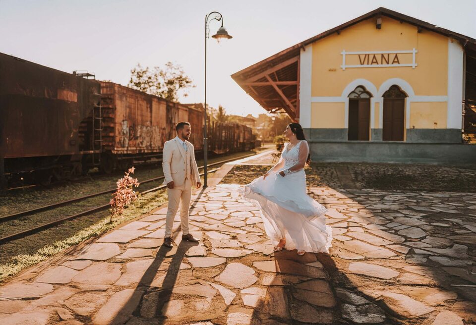 Ensaio Pós casamento na Estação Ferroviária de Viana - ES - Kassia & Caio